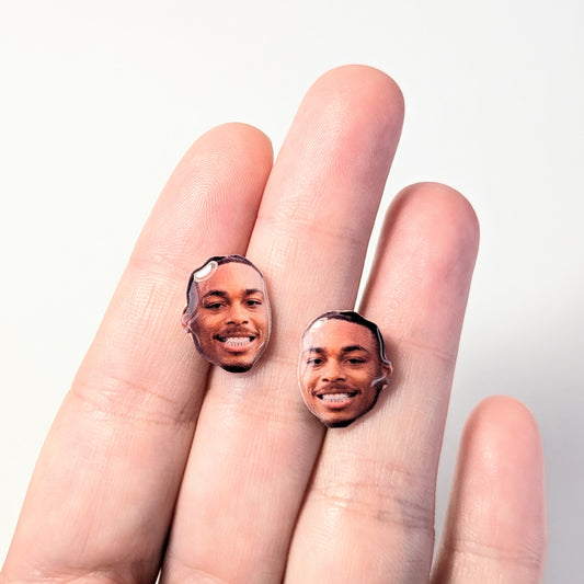 Justin Jefferson inspired portrait earrings