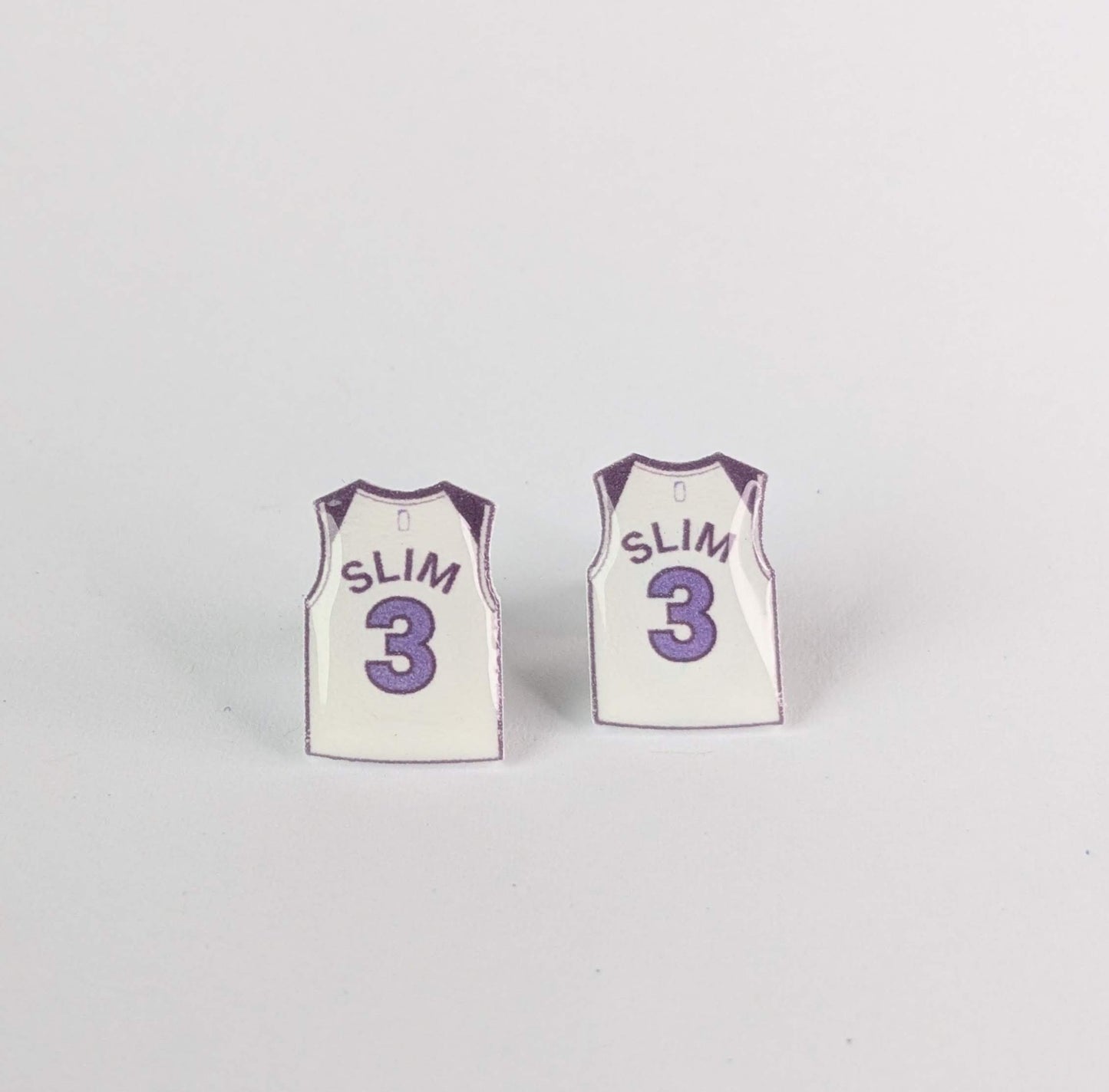 Jaden McDaniels "SLIM" jersey earrings