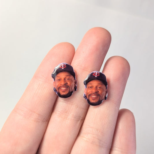 Byron Buxton inspired portrait earrings