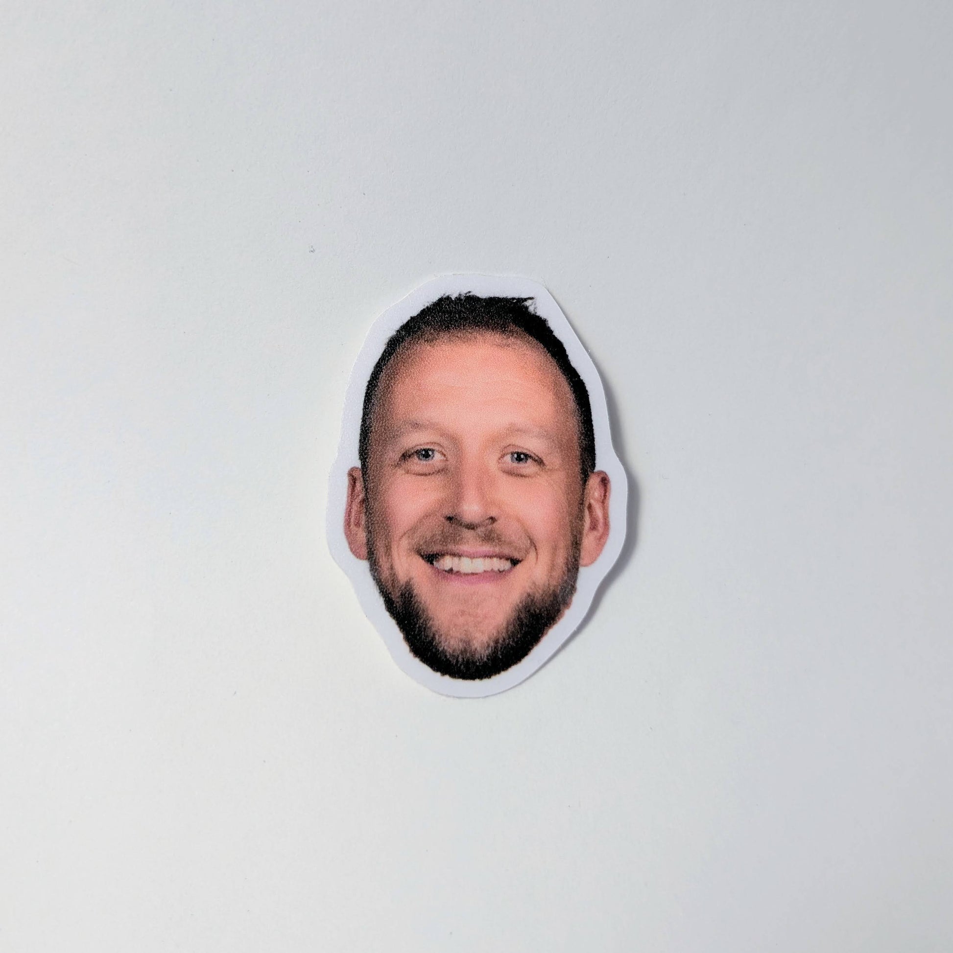 Flat sticker portrait on a plain background
