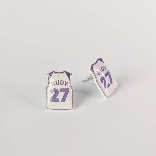 Rudy Gobert “RUDY” jersey earrings