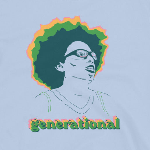 Olivia Miles "Generational" T-Shirt in throwback colors