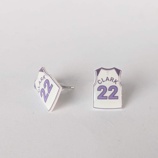 Jaylen Clark “CLARK” jersey earrings